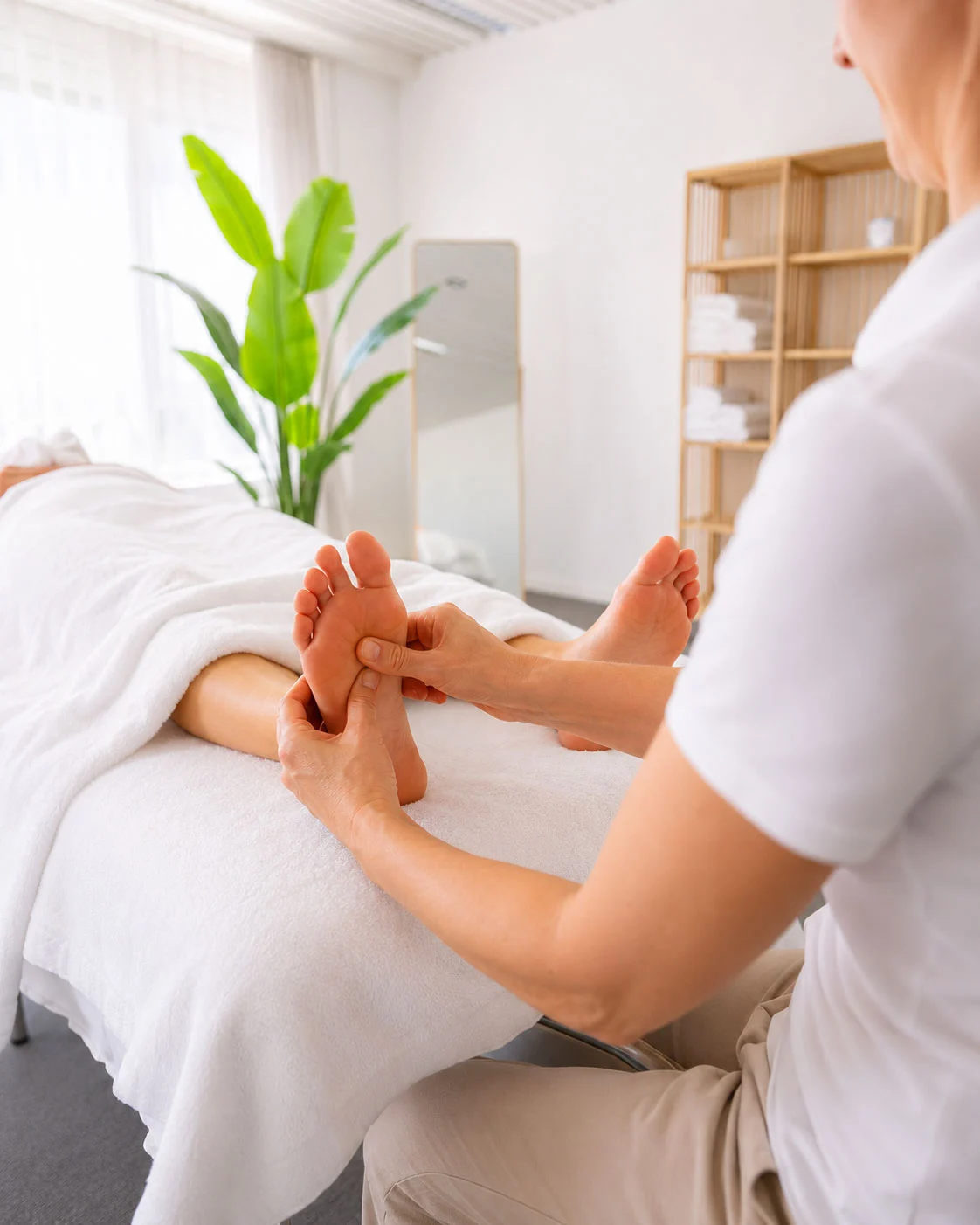 Sanfte Fussreflexzonenmassage in der Praxis für Ebikon